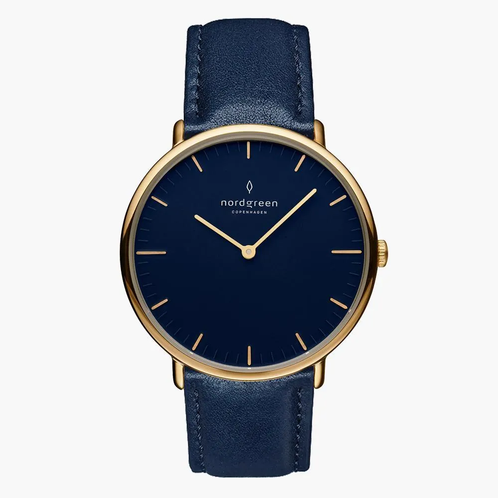 Native | Navy Dial - Navy Blue Vegan Leather