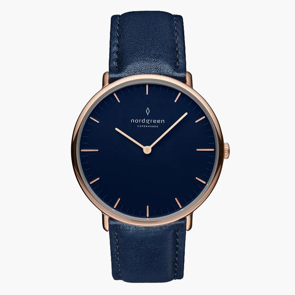 Native | Navy Dial - Navy Blue Vegan Leather