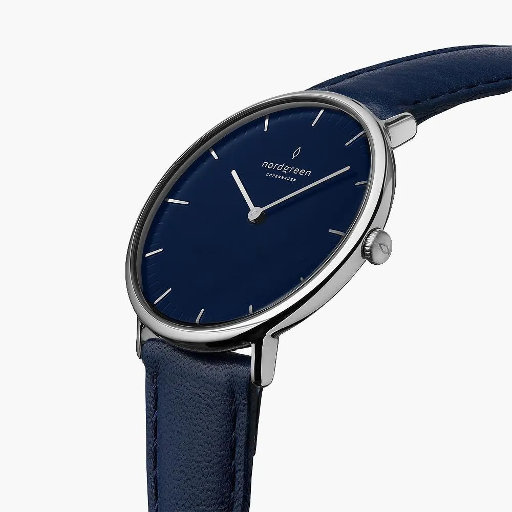 Native | Navy Dial - Navy Blue Vegan Leather