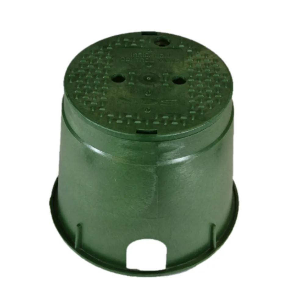 NDS - 112BC - Standard Valve Box Round 10 in. Green Box/Green Lid Overlapping ICV