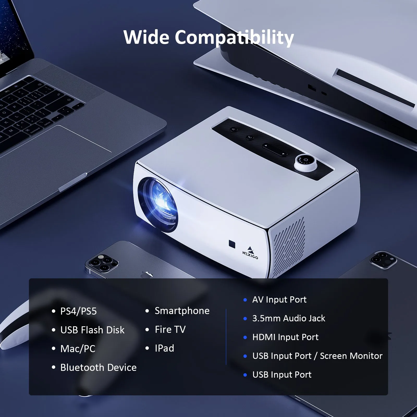 NexiGo PJ10 LCD Projector