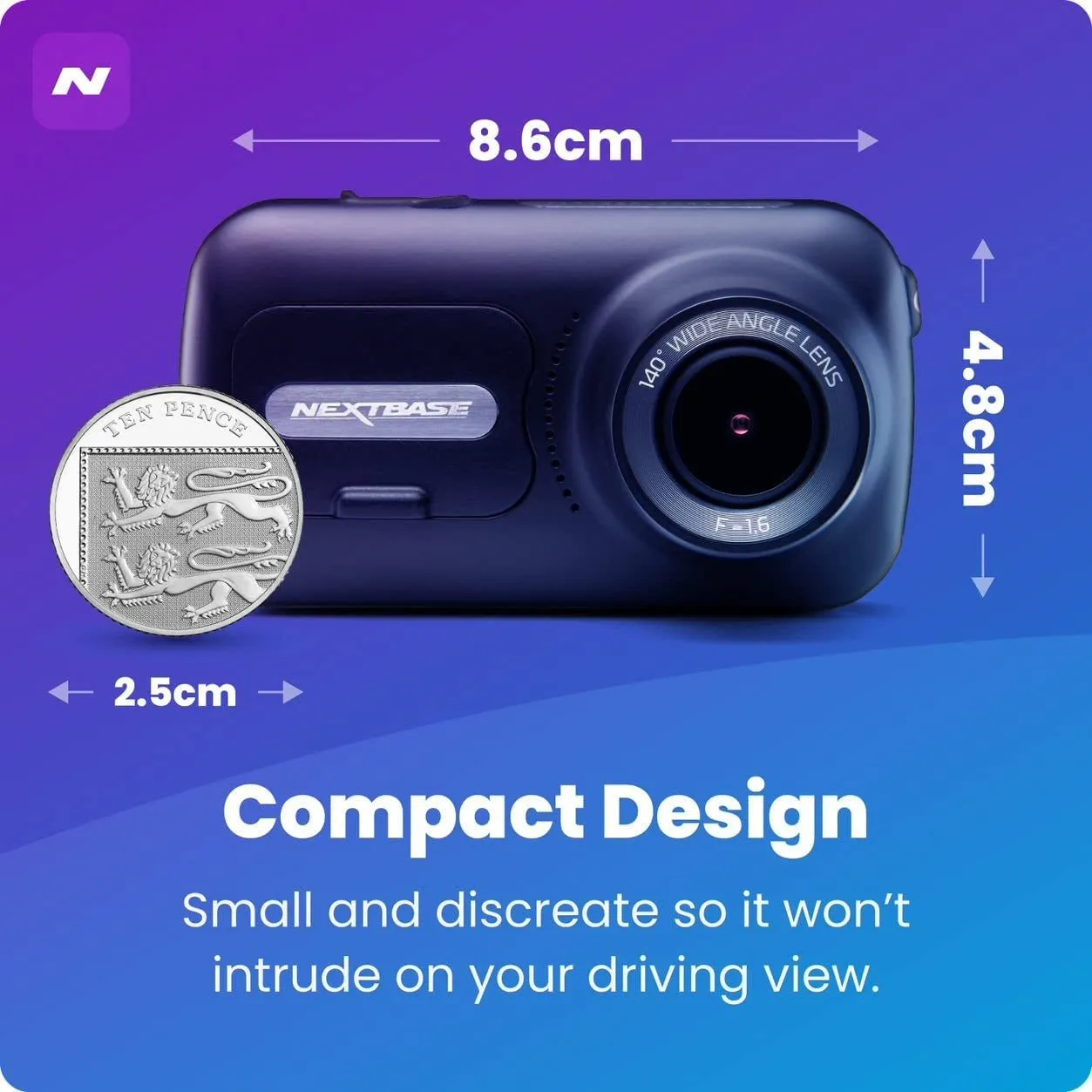 NEXTBASE 322GW Dash Cam, Black