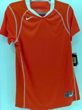 Nike Women's Dri-FIT Orange/White Active T-Shirt Small