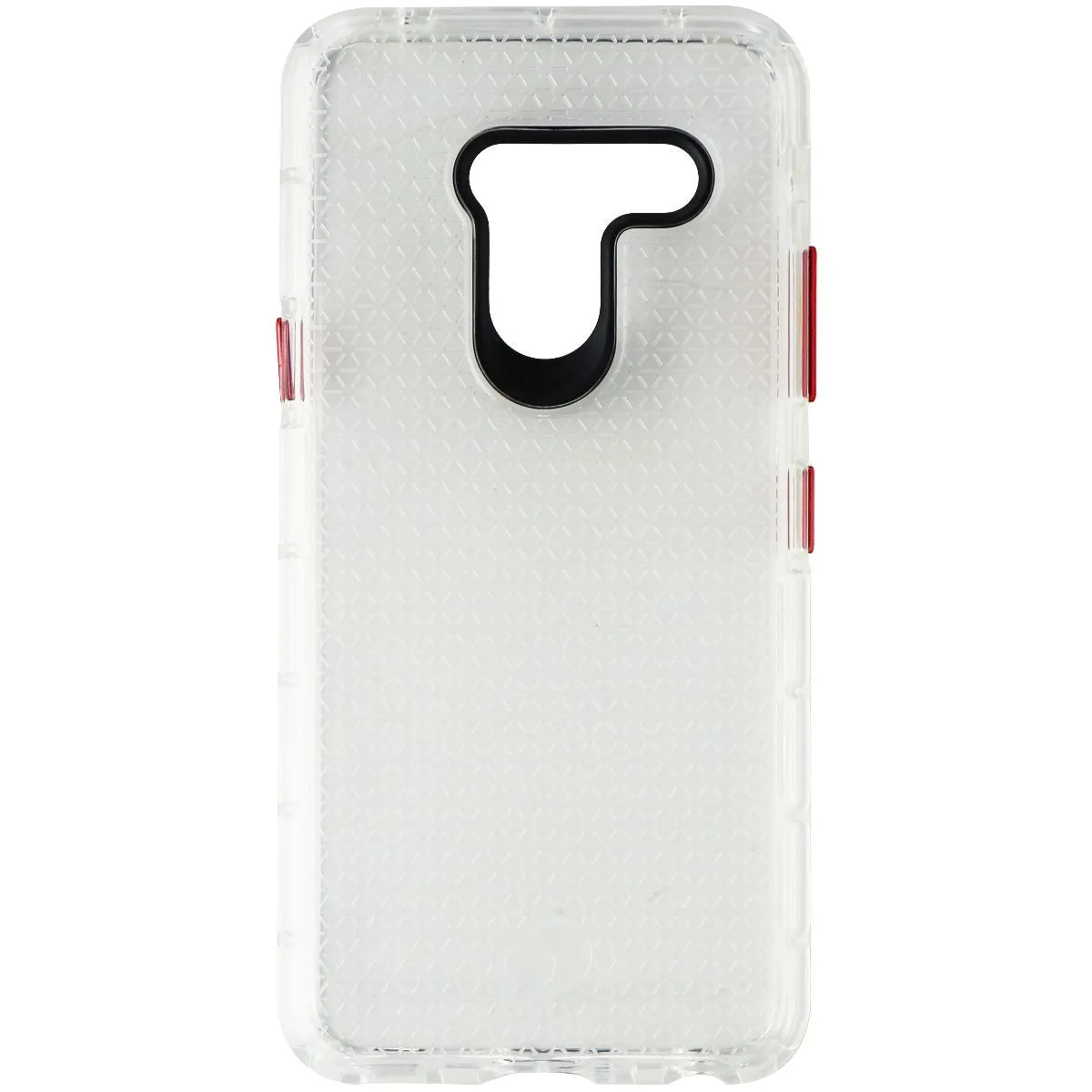 Nimbus9 Phantom 2 Series Flexible Gel Case for LG G8 ThinQ - Clear/Red