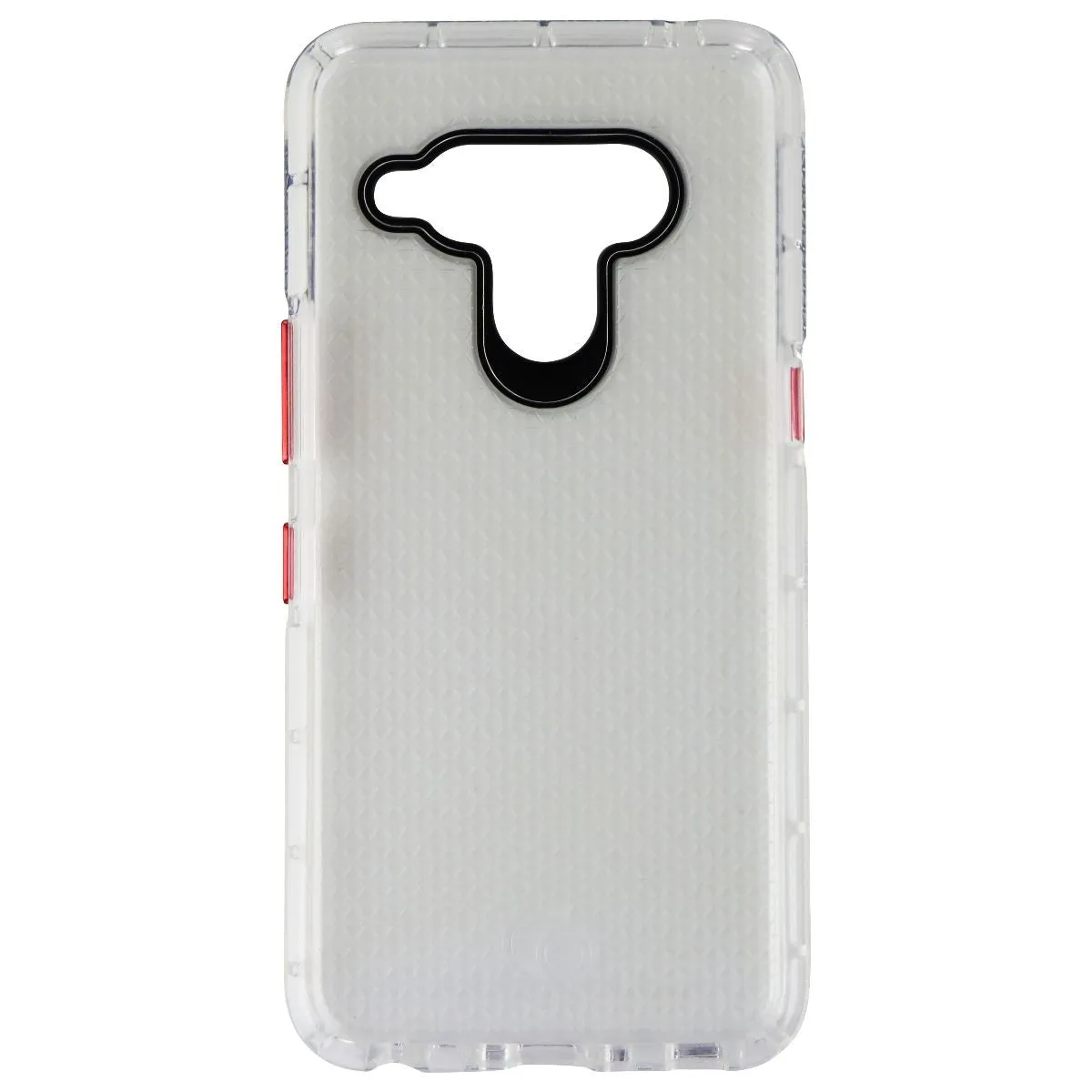 Nimbus9 Phantom 2 Series Flexible Gel Case for LG V50 ThinQ - Clear / Red