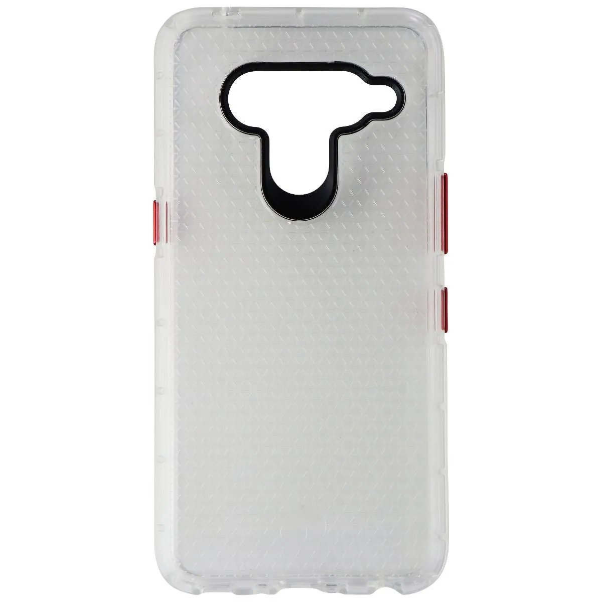 Nimbus9 Phantom 2 Series Flexible Gel Case for LG V50 ThinQ - Clear / Red