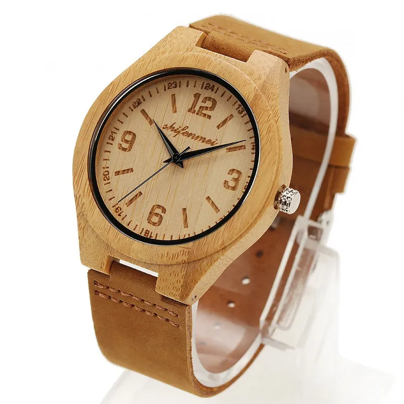 Numberal Scale Women's Wooden Watch