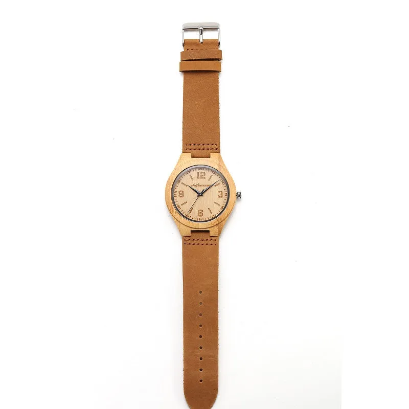 Numberal Scale Women's Wooden Watch