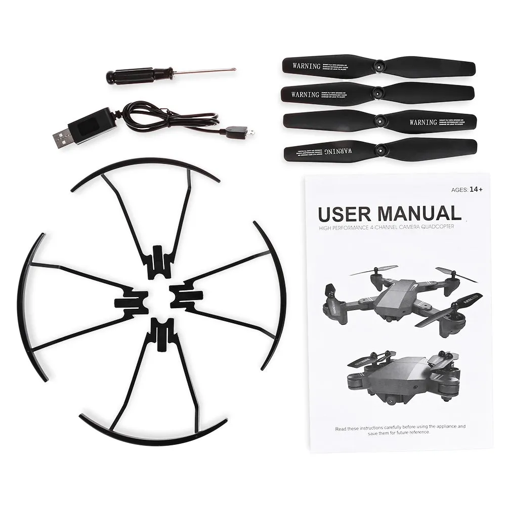 Original Mini Foldable Drone RC Selfie Drone with Wifi FPV HD Camera Altitude Hold & Headless Mode RC Quadcopter Drone