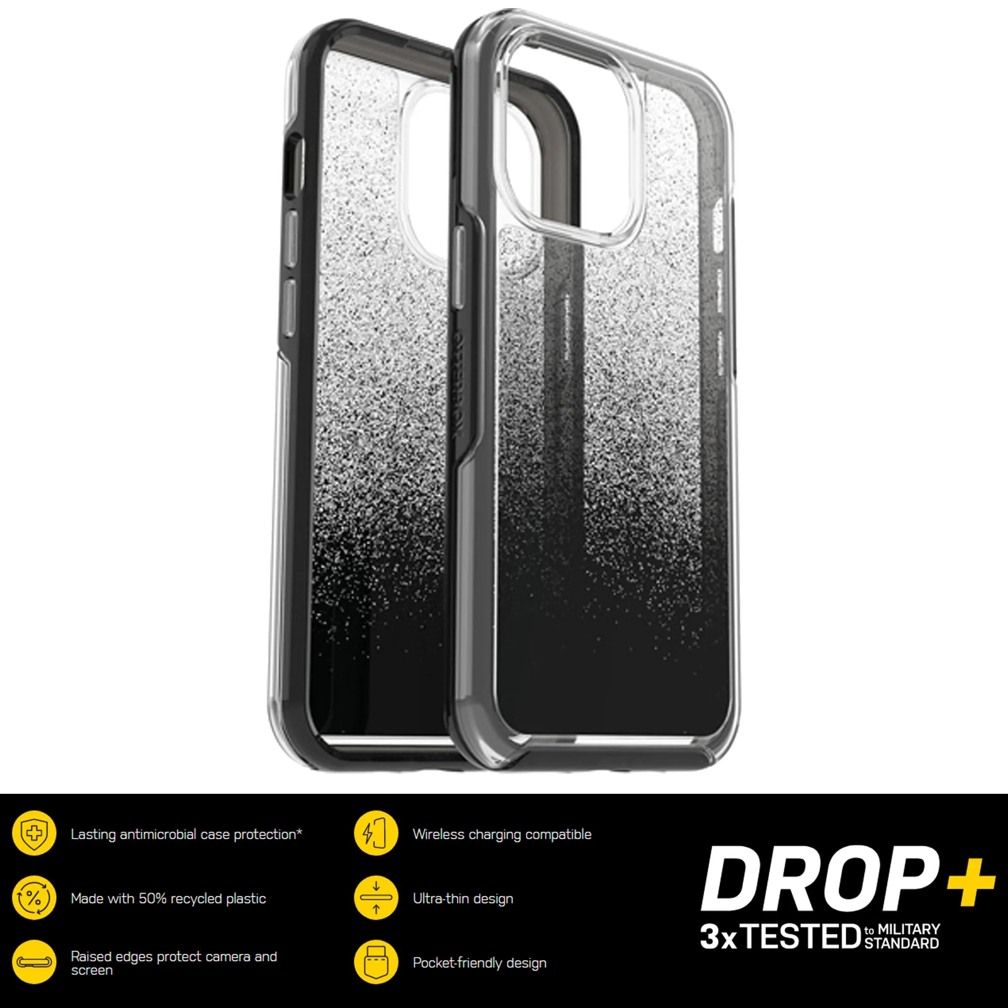 Otterbox Symmetry Clear for iPhone 13 Pro 6.1" 5G - Antimicrobial Case - Ombre Spray (Barcode: 840104265284 )