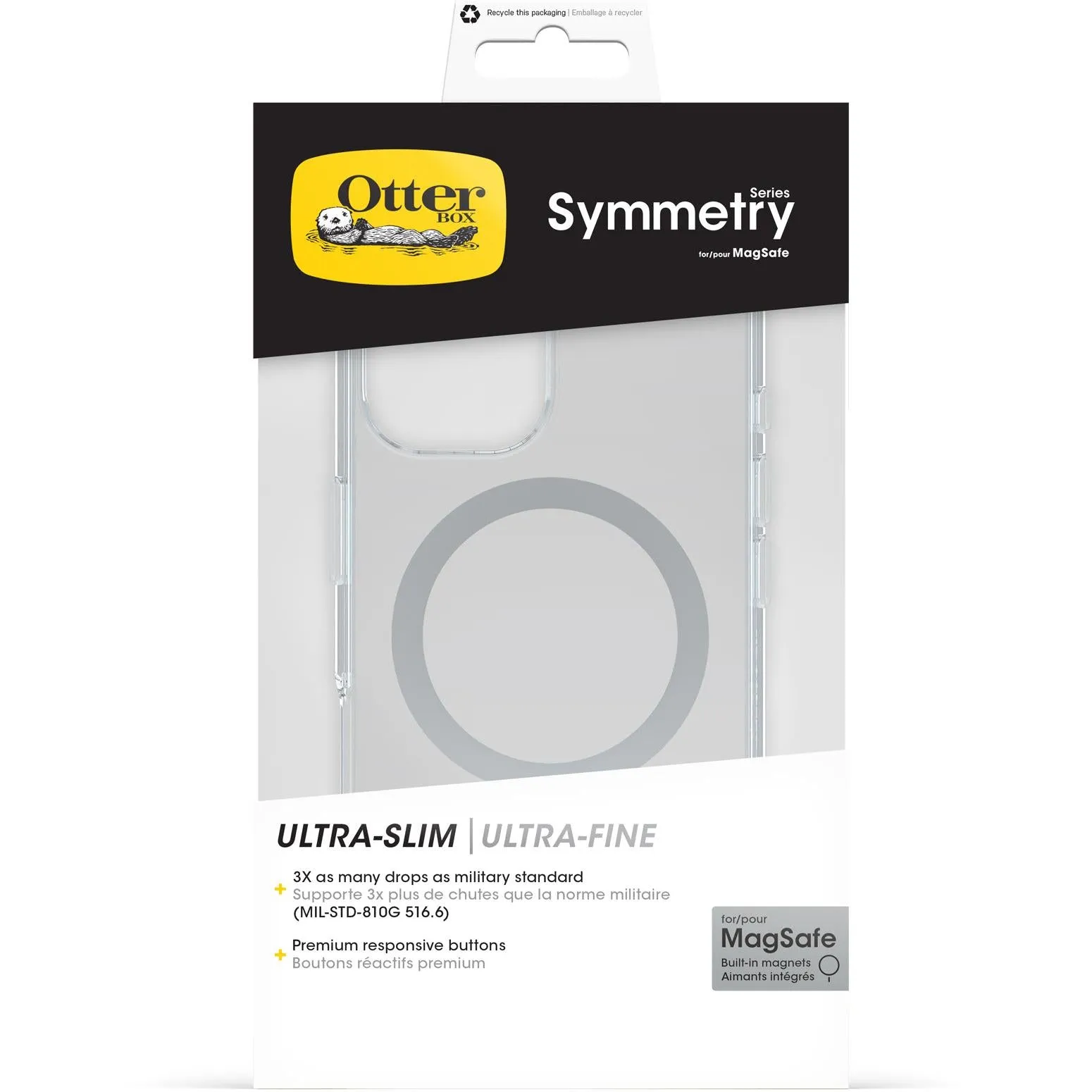 OtterBox Symmetry Clear MagSafe Case for iPhone 16 (Clear)