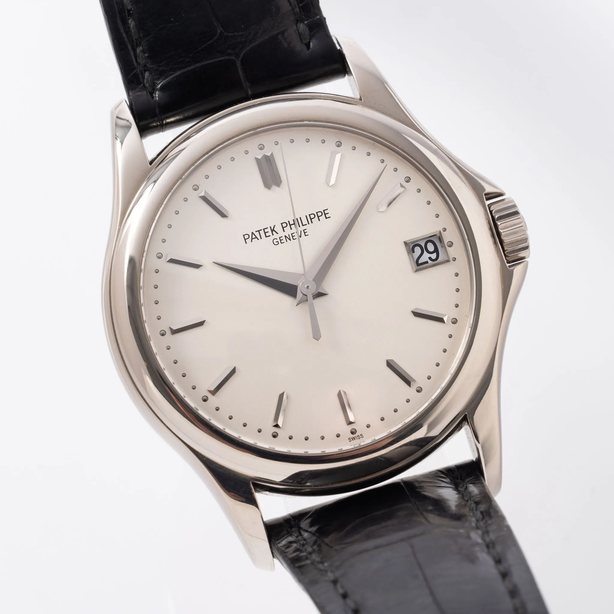 Patek Philippe Calatrava "Grande Taille" White gold Box and Papers Ref 5127G