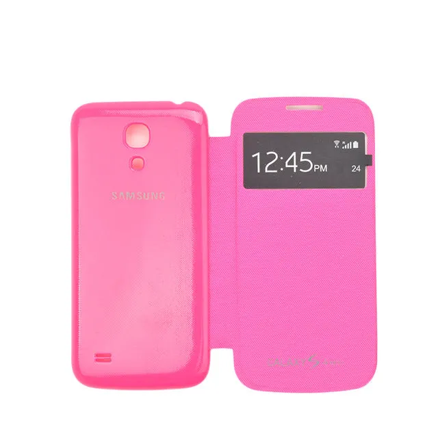 Phone Cases For Samsung Galaxy S4 Mini i9190 Flip Smart Cover View Window Case With Gift Touch Pen   Screen Film