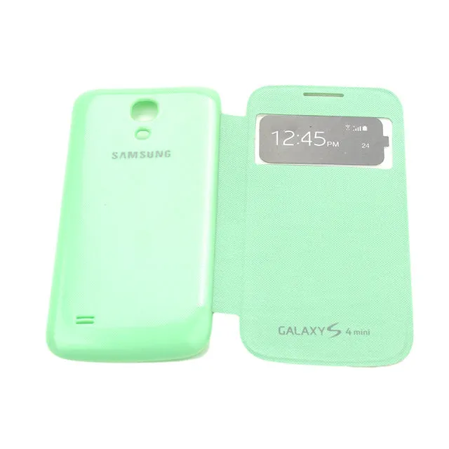 Phone Cases For Samsung Galaxy S4 Mini i9190 Flip Smart Cover View Window Case With Gift Touch Pen   Screen Film