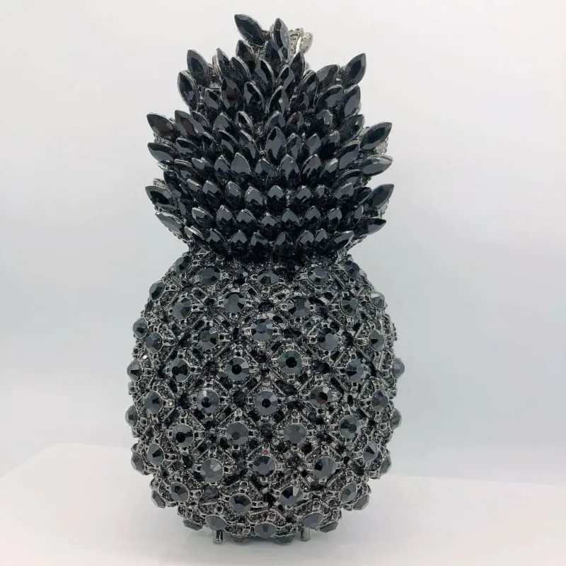 Pineapple Shape Diamante Dinner Bag for a Stylish Night