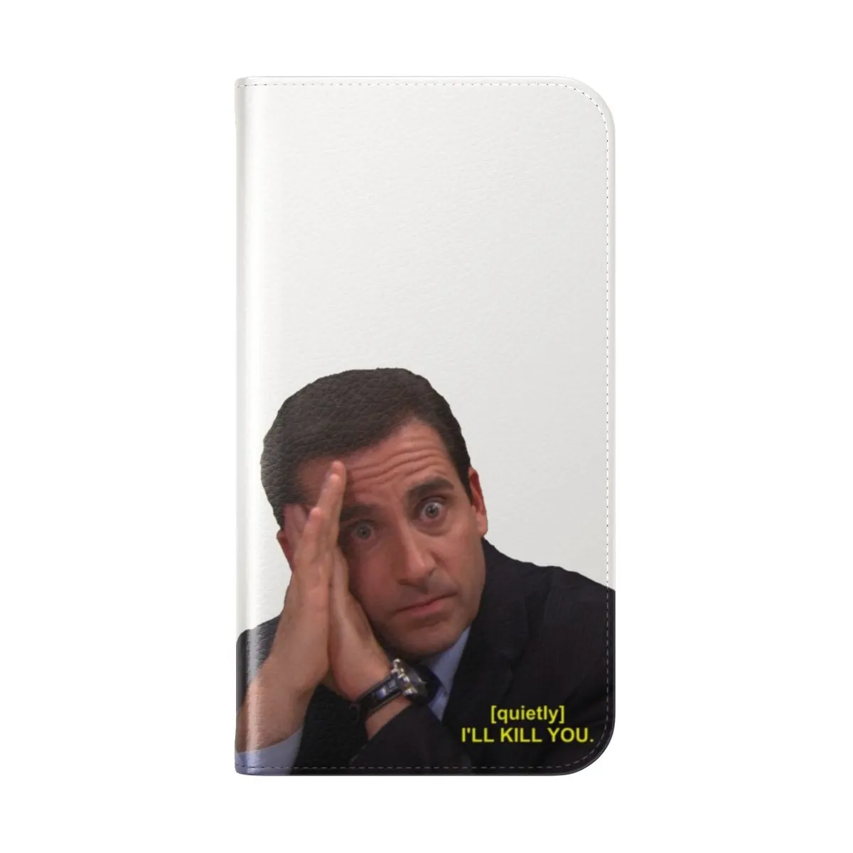 "Flip Phone Case with Iconic "I'll Kill You" Quote from The Office"