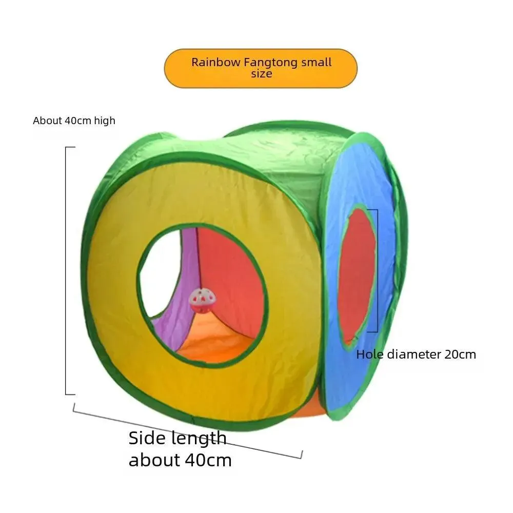 Rainbow Cat Tunnel Playground - Running Track for Cats