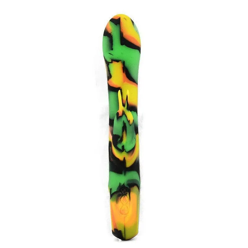 Rainbow Silicone Women's Vibrator in Colorful Swirled Patterns