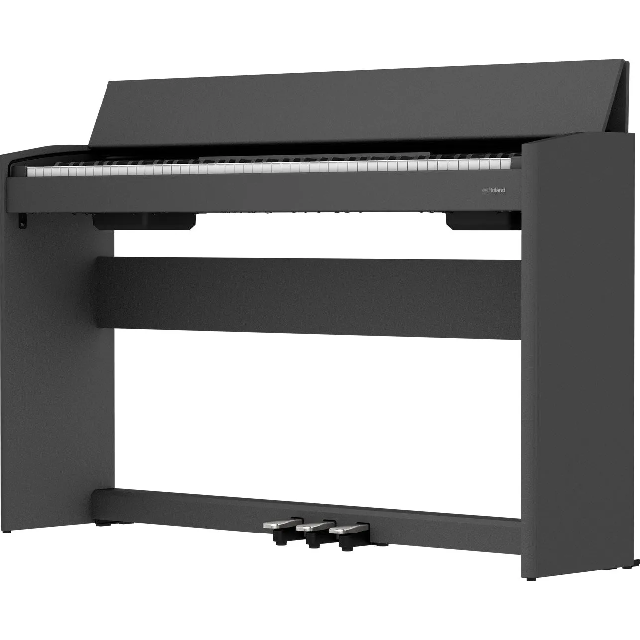 Roland F-107-BK 88-Key Slim Digital Piano w/ Stand, Bench, and 3-pedals, Black