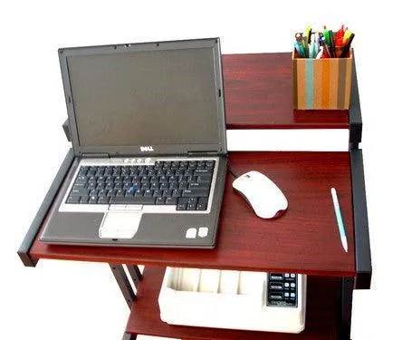 S3915 26" Compact Small Computer Desk for small spaces, bedroom, home-office, dorm.. Adjustable Monitor Keyboard Height