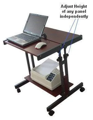 S3915 26" Compact Small Computer Desk for small spaces, bedroom, home-office, dorm.. Adjustable Monitor Keyboard Height