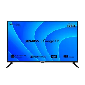 Salora 80 Cm (32 Inches) HD Ready Smart LED Google TV SLV-4324 GTV | Vibrant HDR10 Display, Powerful 20W Dolby Audio, Google Assistant & Voice Control Remote