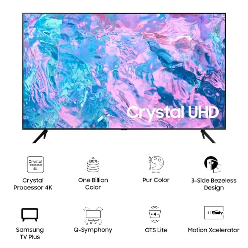 Samsung 163 cm (65 inches) Crystal iSmart 4K Ultra HD Smart LED TV UA65CUE60AKLXL (Black)