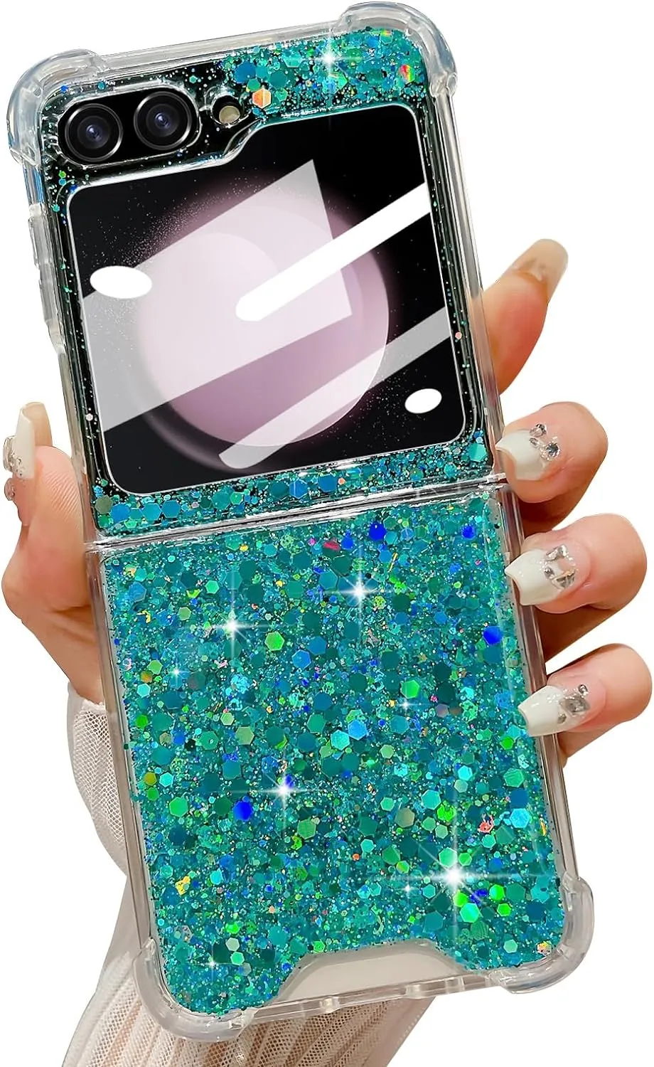 Samsung Galaxy Z Flip 5 Case Bling Glitter Girls Women Cute Phone Case