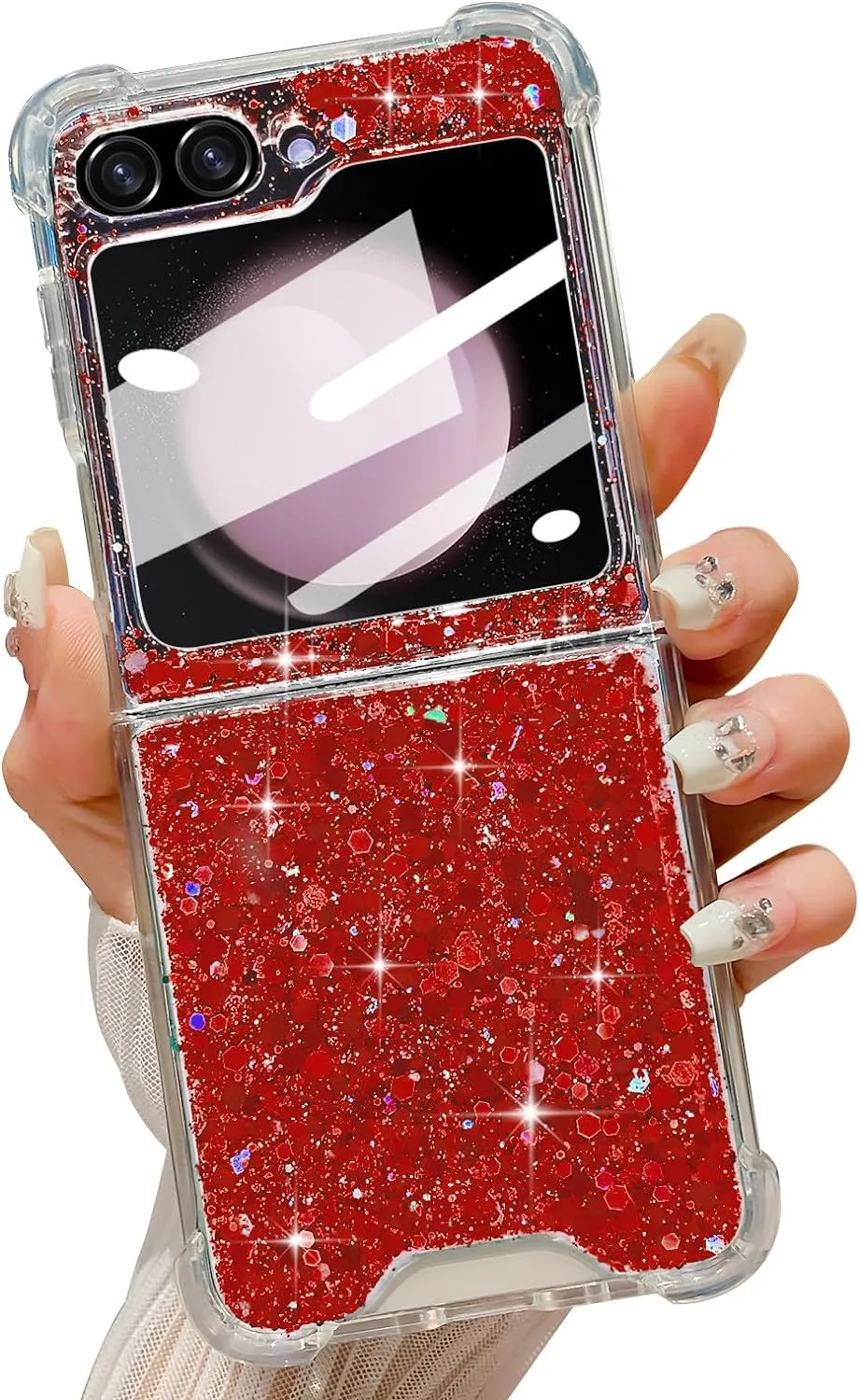 Samsung Galaxy Z Flip 5 Case Bling Glitter Girls Women Cute Phone Case