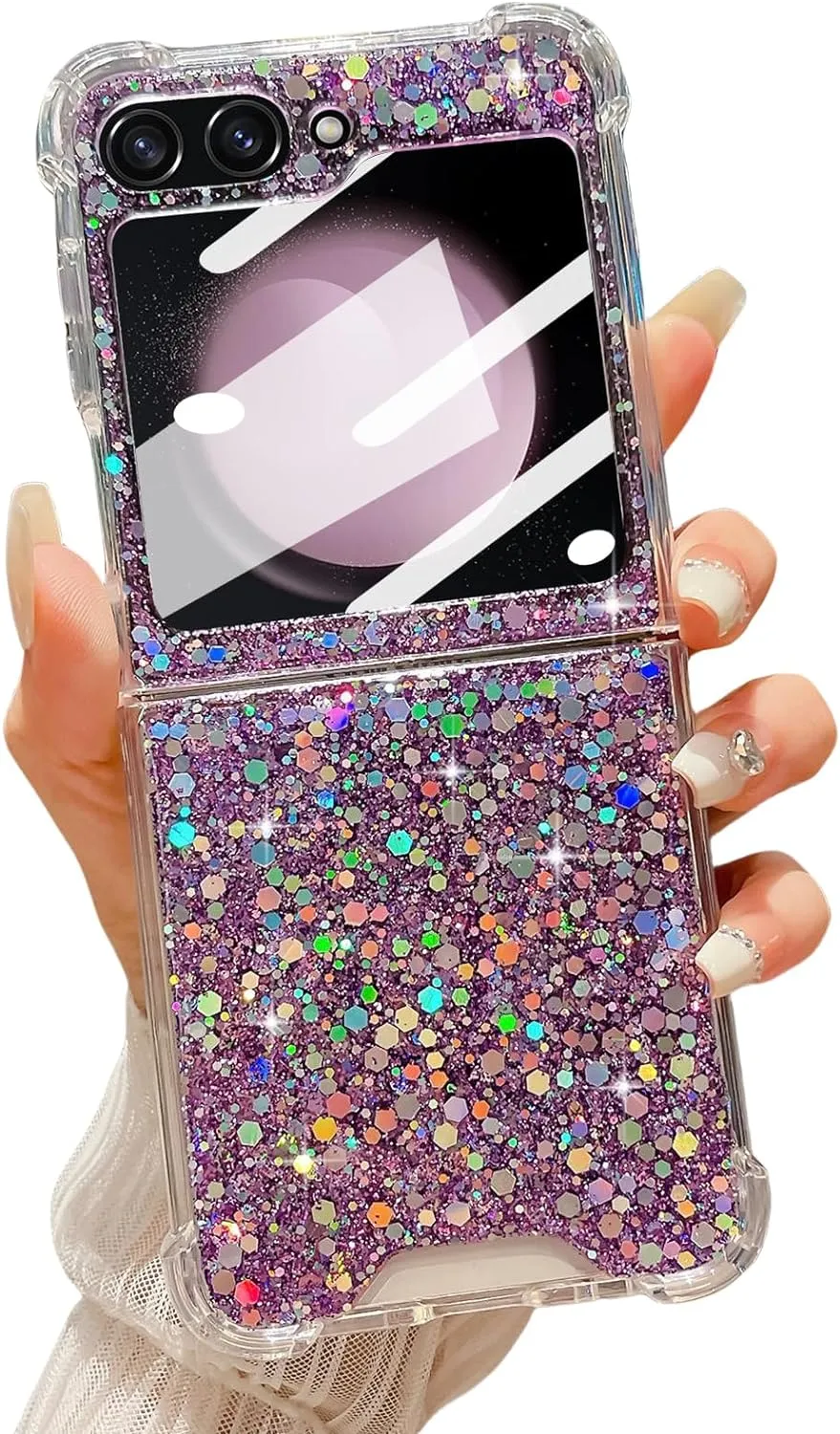 Samsung Galaxy Z Flip 5 Case Bling Glitter Girls Women Cute Phone Case