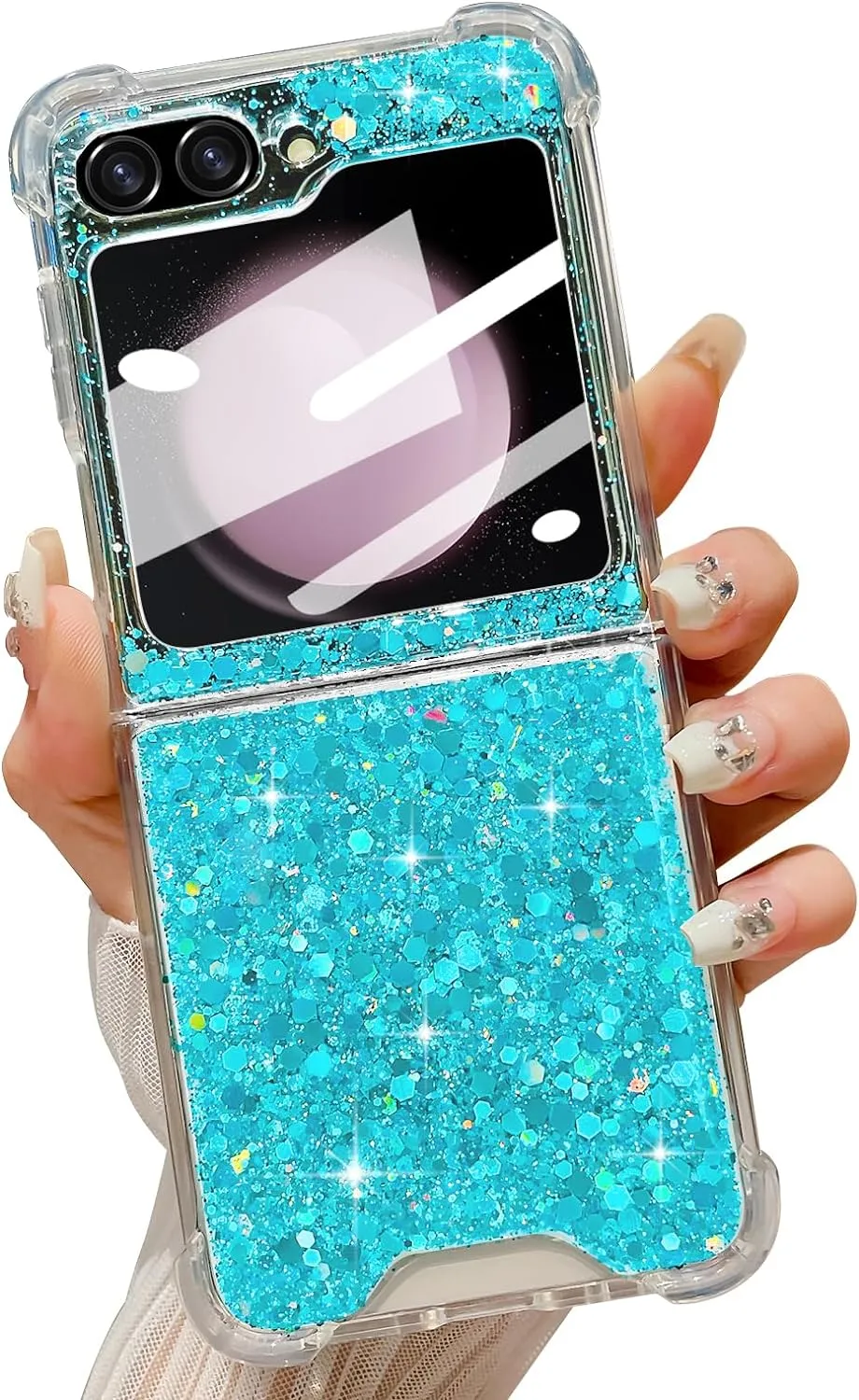 Samsung Galaxy Z Flip 5 Case Bling Glitter Girls Women Cute Phone Case