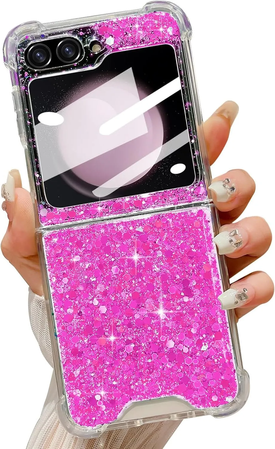 Samsung Galaxy Z Flip 5 Case Bling Glitter Girls Women Cute Phone Case