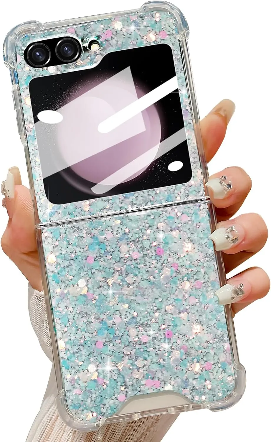 Samsung Galaxy Z Flip 5 Case Bling Glitter Girls Women Cute Phone Case