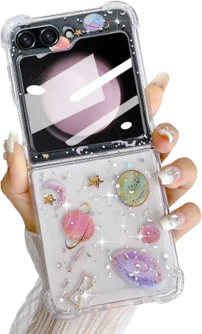 Samsung Galaxy Z Flip 5 Case Bling Glitter Girls Women Cute Phone Case