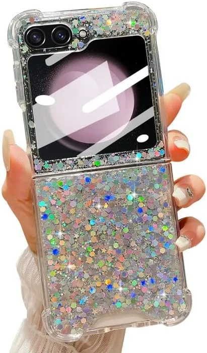 Samsung Galaxy Z Flip 5 Case Bling Glitter Girls Women Cute Phone Case