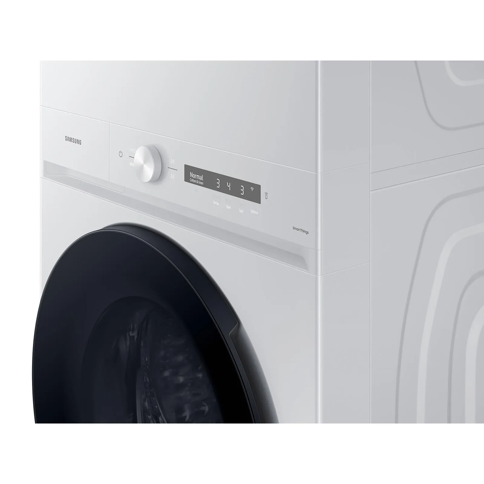 Samsung Stacked Washer/Dryer Electric Laundry Center with Wi-Fi WH46DBH100EWAC