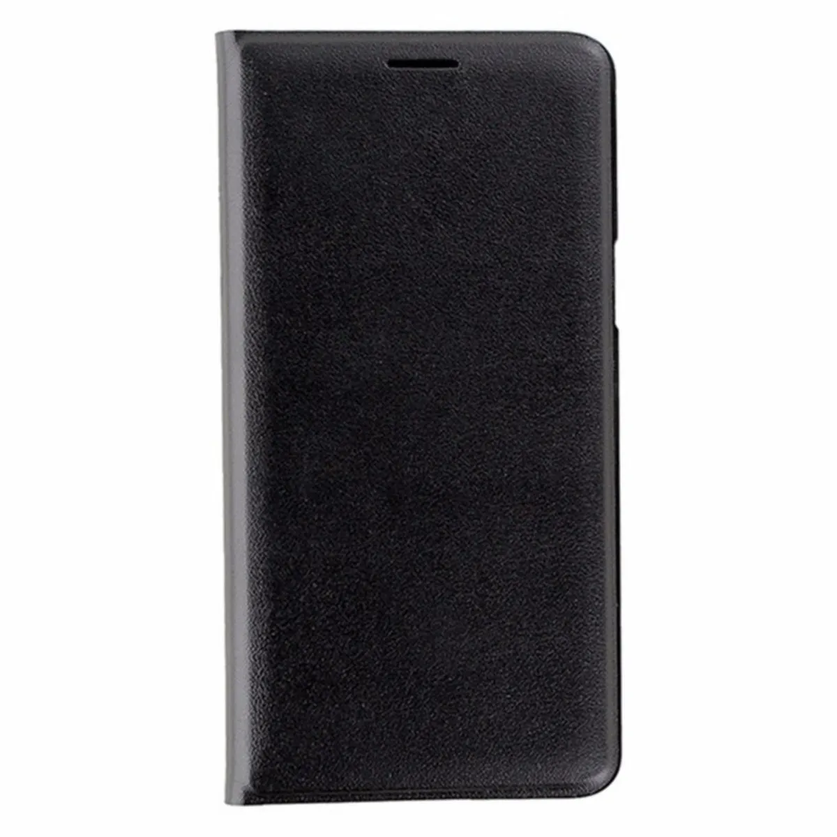 Samsung Wallet Flip Cover for Samsung Galaxy J3 (6) - Black Leather