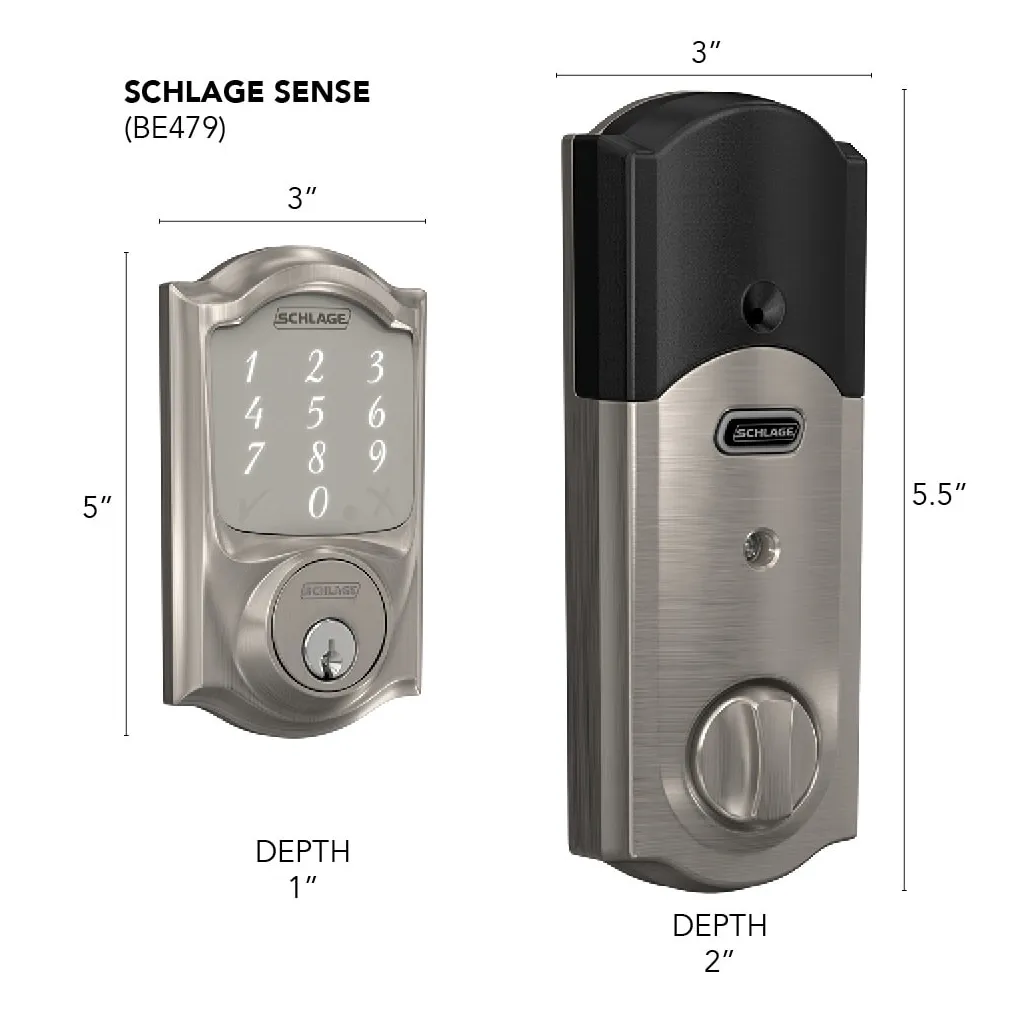 Schlage Sense™ Smart Deadbolt with Camelot Trim