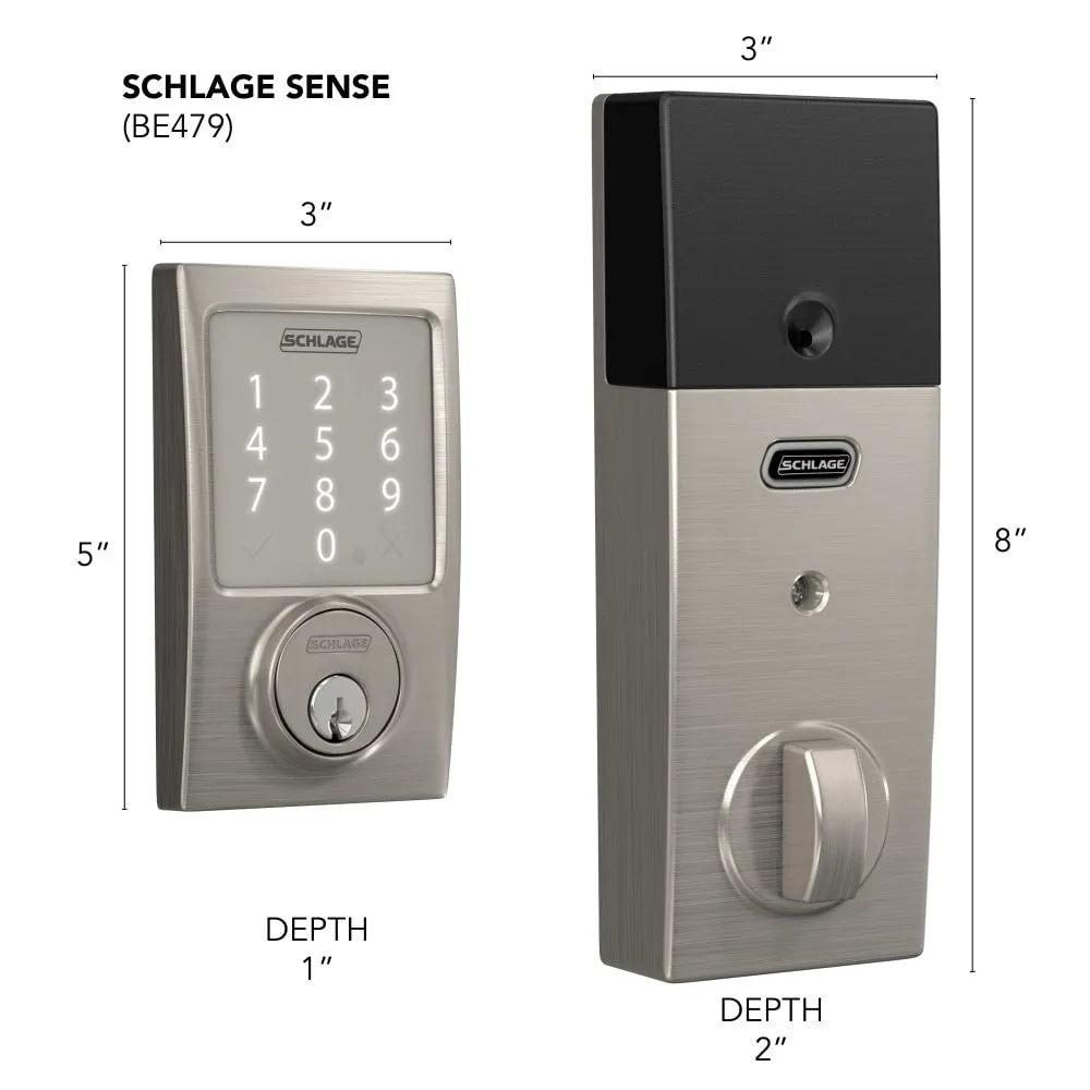 Schlage Sense™ Smart Deadbolt with Century Trim