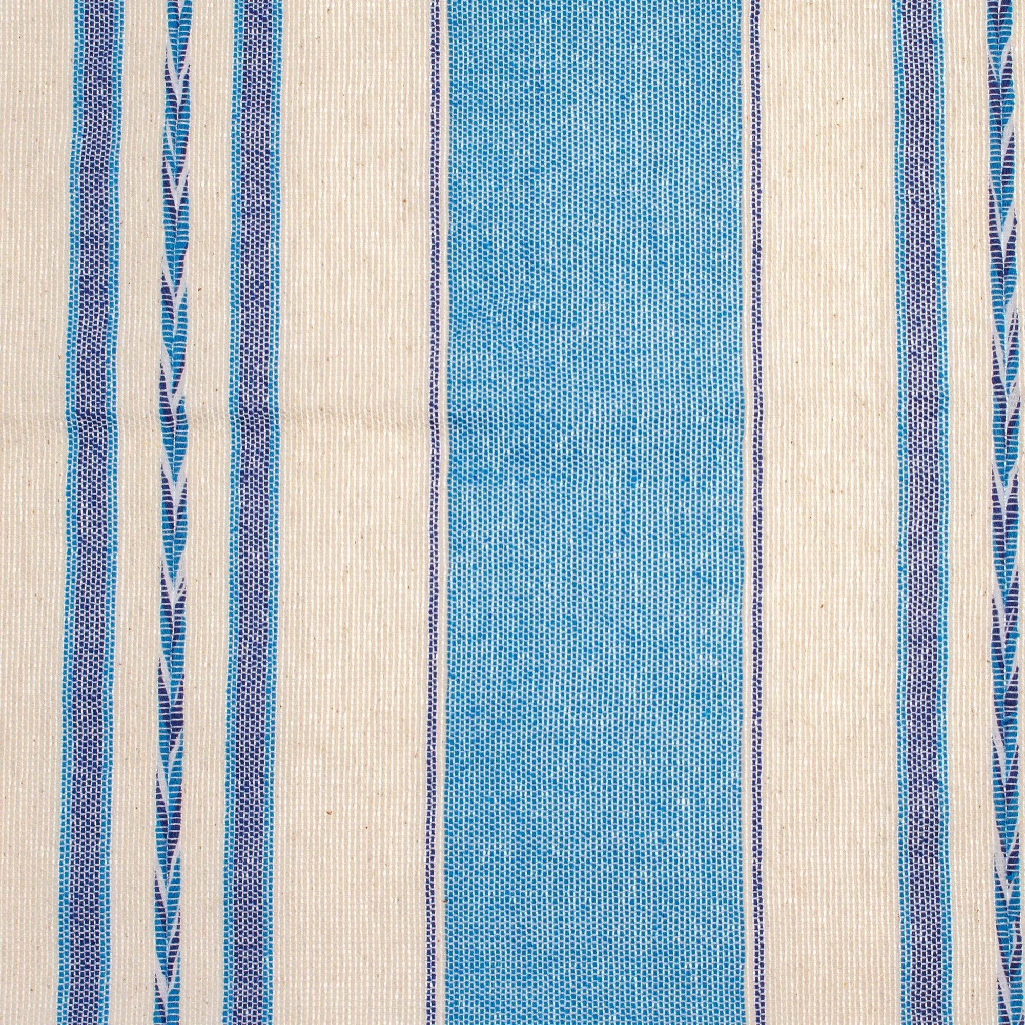 Set of 4 Hand Woven Cotton Blue and Beige Zapotec Placemats - Oaxaca Sky | NOVICA