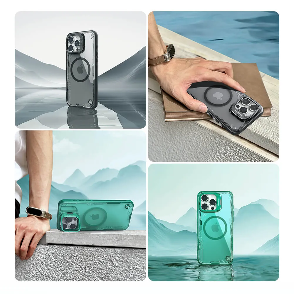 Shockproof Transparent Magnetic Phone Case Camera Lens Protection For iPhone