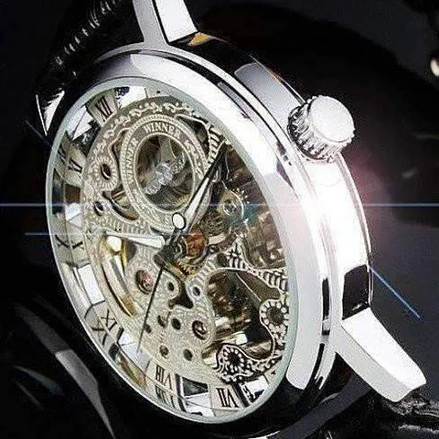 Sleek Mechanical Skeleton Automatic Watch For Men