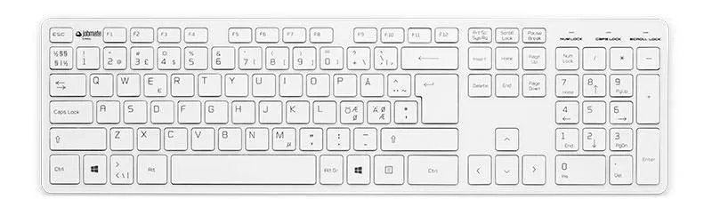 Slim Keyboard Silver/White