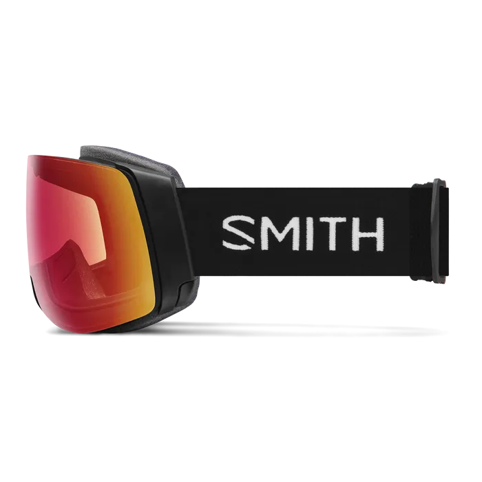 Smith 4D Mag Low Bridge Black Goggles | ChromaPop Photochromic Red Mirror / Chromapop Storm Rose Flash