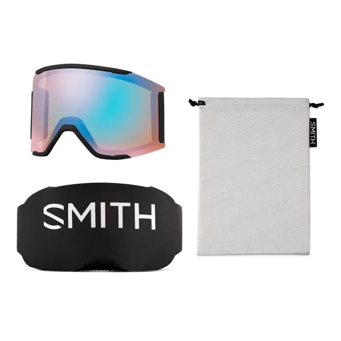 SMITH SQUAD MAG BLACKOUT | SUN BLACK & STORM BLUE SENSOR MIRROR