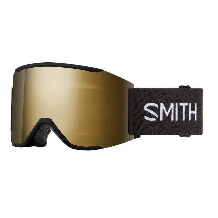 Smith Squad Mag Low Bridge Black Goggles | ChromaPop Sun Black Gold Mirror 13% VLT / ChromaPop Storm Blue Sensor Mirror 55% VLT