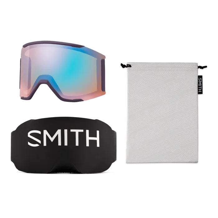 SMITH SQUAD MAG LOW BRIDGE FIT COSMOS AURORA | EVERYDAY VIOLET MIRROR & STORM BLUE SENSOR MIRROR