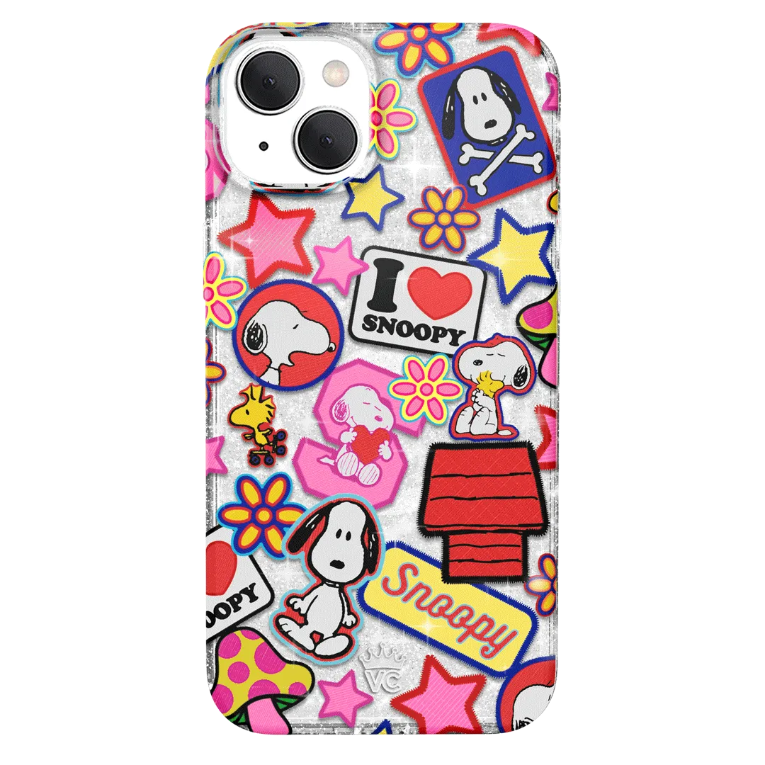 Snoopy Patchwork Glitter iPhone Case