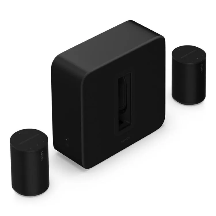 Sonos | Ensemble complémentaire haut de gamme pour cinéma maison - Sub 4   2 Era 100 - Noir