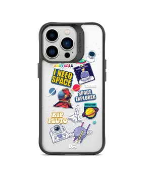 Space Cadet Black Hybrid Clear Phone Case Cover For iPhone 14 Pro